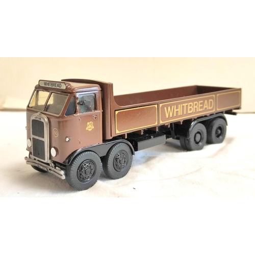 76 - Four diecast 1.48 scale vehicles likely by Asam models to include BRS 8 wheel flatbed lorry, coal ti... 