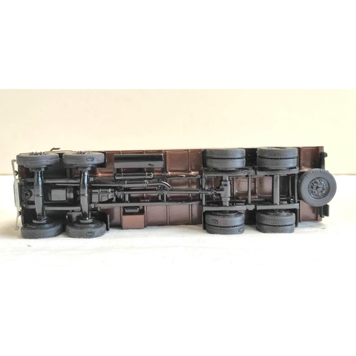 76 - Four diecast 1.48 scale vehicles likely by Asam models to include BRS 8 wheel flatbed lorry, coal ti... 