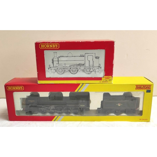 122 - Two Hornby locomotives to include R2186A Class J13 0-6-0 tank engine, GNR green 1241, with instructi... 