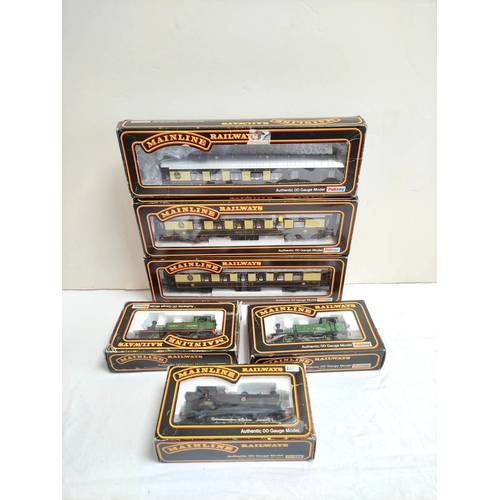 125 - Six boxed Mainline 00 gauge locomotives and rolling stock to include 57XX Pannier Tank Locomotive BR... 