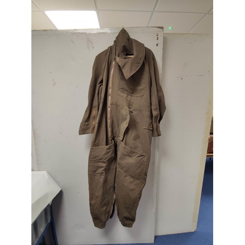 217 - WW2 era British RAF 22C/778 Sidcot pattern 41 electric flying suit with Air Ministry fasteners.