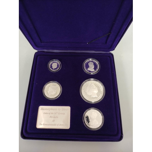 181 - Royal Australian Mint 2000 Materpieces in Silver limited edition five coin set no 8249/15000. 