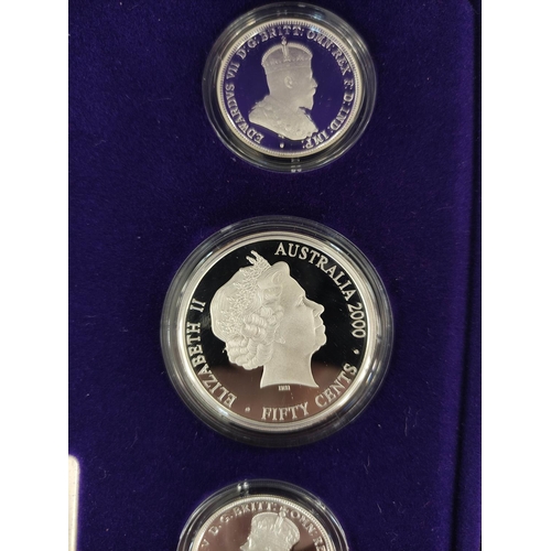 181 - Royal Australian Mint 2000 Materpieces in Silver limited edition five coin set no 8249/15000. 