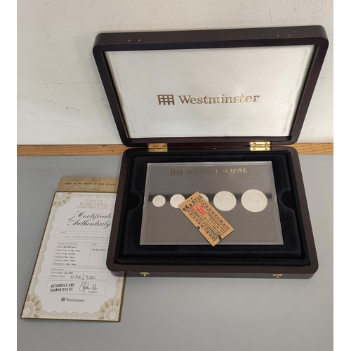 183 - Morgan Mint 24ct gold plated Statehood Quarters Dollar set with certificates and a limited edition W... 