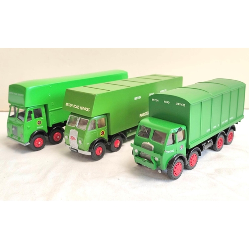 75 - Three diecast 1.48 scale BRS vehicles likely by Asam models to include 8 wheel flatbed Bradford Parc... 