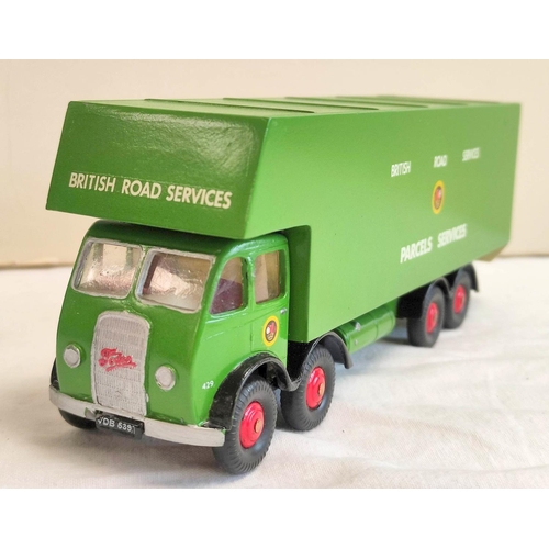 75 - Three diecast 1.48 scale BRS vehicles likely by Asam models to include 8 wheel flatbed Bradford Parc... 