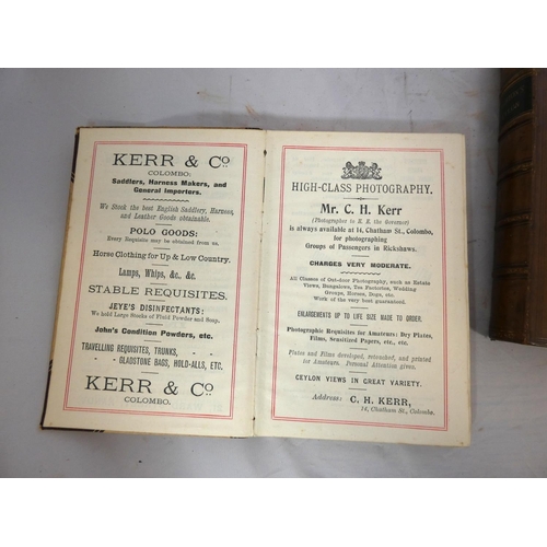 164 - KNIGHTON WILLIAM.  The History of Ceylon. Calf (Edinburgh Angus Club prize). 1845; also George J. A.... 