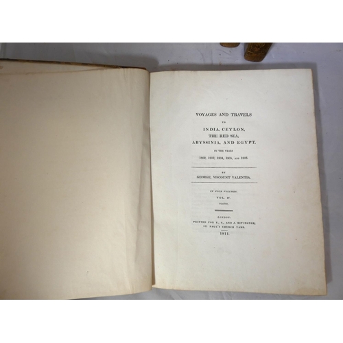 167 - VALENTIA GEORGE, VISCOUNT.  Voyages & Travels to India, Ceylon, the Red Sea, Abyssinia... 