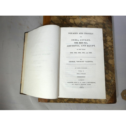 167 - VALENTIA GEORGE, VISCOUNT.  Voyages & Travels to India, Ceylon, the Red Sea, Abyssinia... 