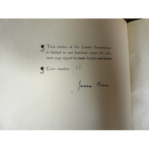 40 - BONE JAMES.  The London Perambulator. Signed ltd. ed. 58/100. Frontis & plates after e... 