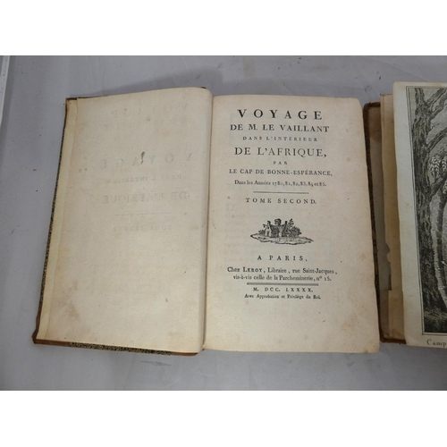 54 - LE VAILLANT F.  Voyage ... Dans L`interieur De L`Afrique. 2 vols. Half titles. Eng. frontis. & 5... 