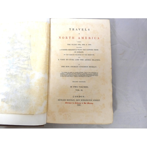 63 - MURRAY CHARLES AUGUSTUS.  Travels in North America ... including A Summer Residence With the Pawnee ... 