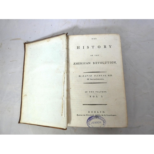 67 - RAMSAY DAVID, of South-Carolina.  The History of the American Revolution. 2 vols. in one. ... 