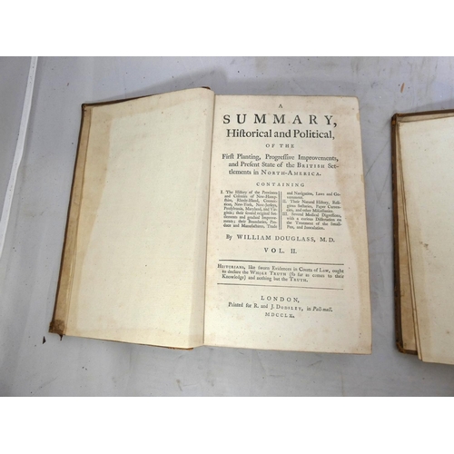 68 - DOUGLASS WILLIAM.  A Summary, Historical & Political, of the First Planting, Progressi... 