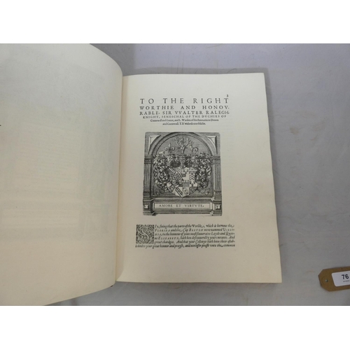 76 - HARIOT THOMAS.  A Briefe & True Report of the New Found Land of Virginia ... Edited by W. Harry ... 