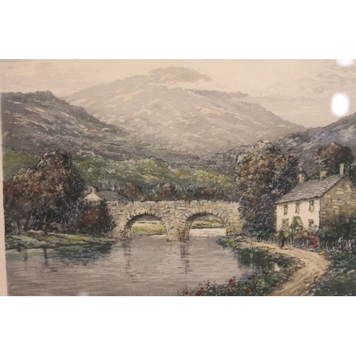 204 - CLAUDE H ROWBOTHAM (1864-1949), Ben Ledi and Loch Venacher, two pencil signed aquatints, 15cm x 20cm... 