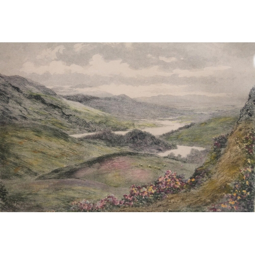 204 - CLAUDE H ROWBOTHAM (1864-1949), Ben Ledi and Loch Venacher, two pencil signed aquatints, 15cm x 20cm... 