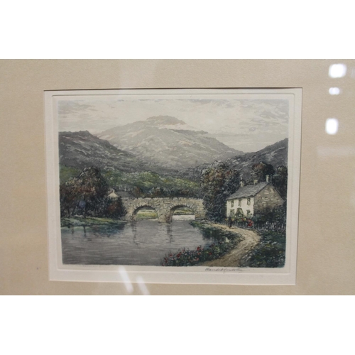 204 - CLAUDE H ROWBOTHAM (1864-1949), Ben Ledi and Loch Venacher, two pencil signed aquatints, 15cm x 20cm... 