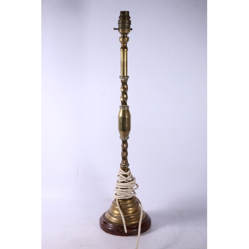 124 - Brass lamp, 60cm high.