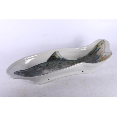 166 - Highland Stoneware fish shaped serving dish.