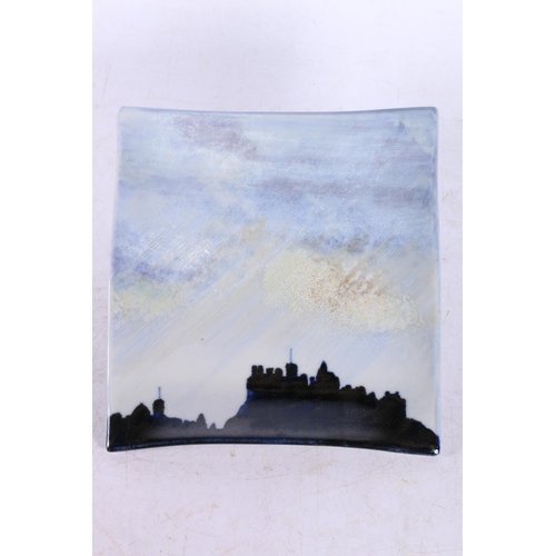 167 - Highland Stoneware dish depicting an Edinburgh skyline.