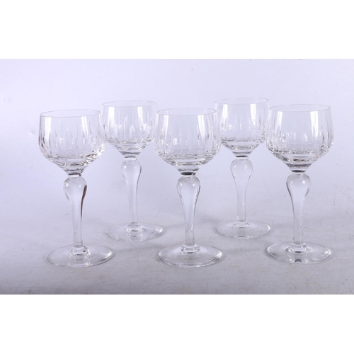 172 - Set of five Stuart crystal wine glasses