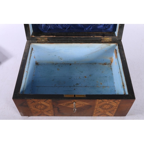 268 - 19th century Tunbridge ware hinge top box.