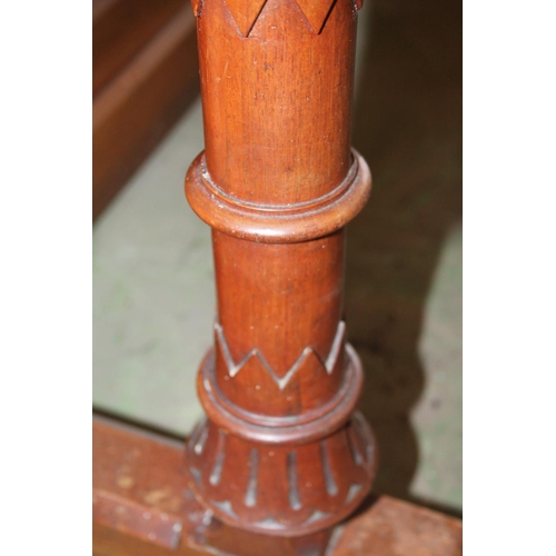 645 - Edwardian washstand with marble top on oak base, 71 x 126 x 61cm. 