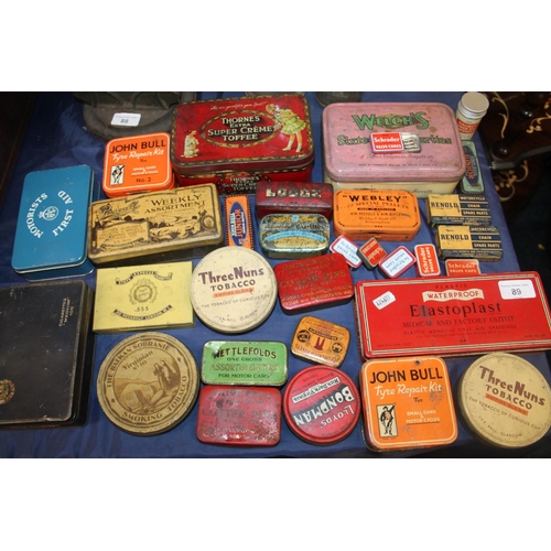 89 - Vintage tins.