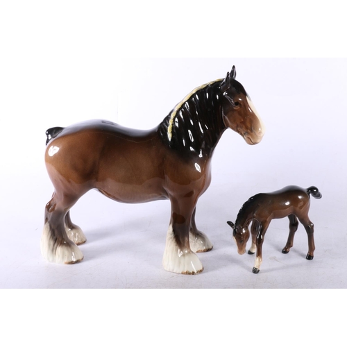 156 - Two Beswick horse models.