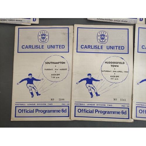 267 - 1965-1970 Carlisle United football programmes comprising of eighteen 1969-1970 programmes, five 1968... 