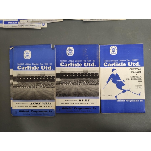 267 - 1965-1970 Carlisle United football programmes comprising of eighteen 1969-1970 programmes, five 1968... 