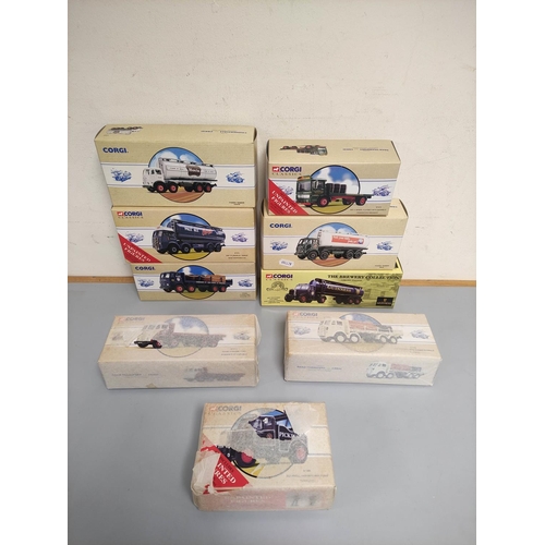 82 - Corgi Toys. Nine boxed Corgi Classics 1:50 scale diecast model lorries three still sealed. To includ... 