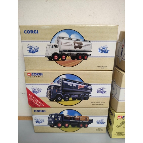 82 - Corgi Toys. Nine boxed Corgi Classics 1:50 scale diecast model lorries three still sealed. To includ... 