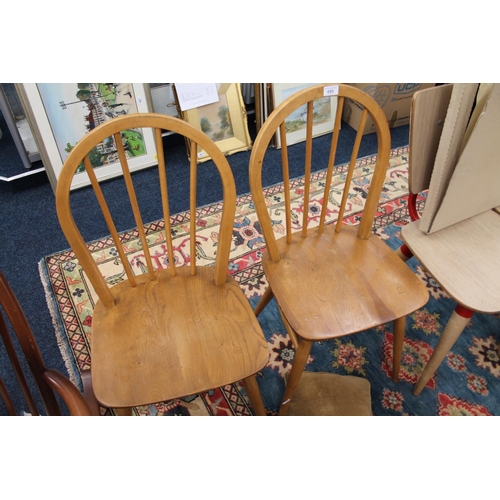 695 - Pair of Ercol dining chairs, 86cm.