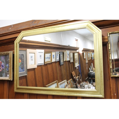 719 - Wall mirror with moulded gilt frame,  75cm x 108cm.