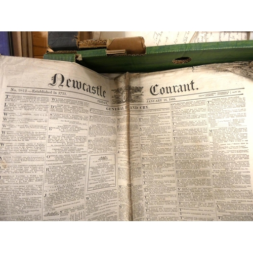 102 - Documents & Ephemera - Northumberland - Newspapers.  1863 complete run of Newcastle Co... 