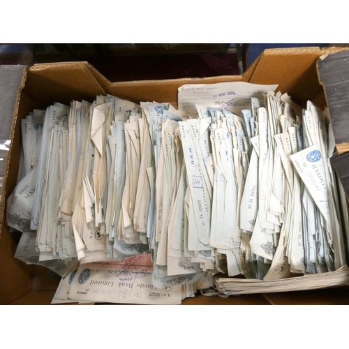 104 - Documents & Ephemera.  Old cheques. Large quantity of used issued cheques 1930's-1940's from Mar... 