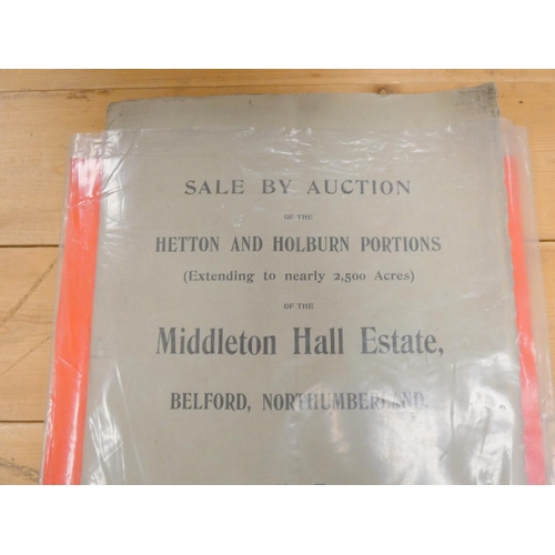 105 - Documents & Ephemera - Northumberland - Middleton Hall Estate.  Hetton & Holburn Portions. 1... 