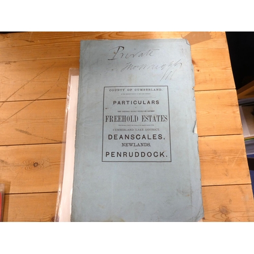 106 - Documents & Ephemera - Cumberland.  1872. Large sale brochure for the Deanscales, Newl... 