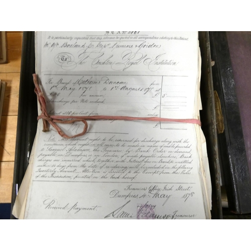 107 - Documents & Ephemera - Scotland - Dumfriesshire.  19th century archive of documents & legal ... 