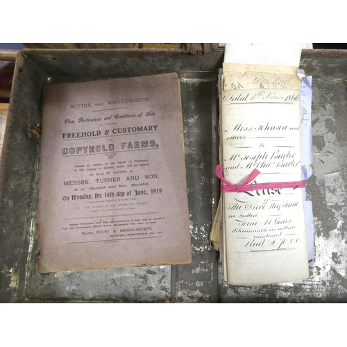 108 - Documents & Ephemera - Cheshire/Lancashire.  19th-early 20th century. Large quantity of deeds, d... 