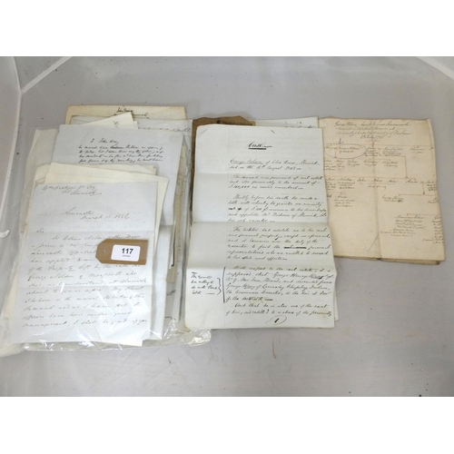 117 - Documents & Ephemera - Alnwick - Northumberland.  1768-1860's. Archive of documents, corresponde... 