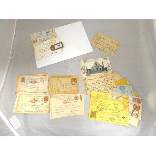 120 - Documents & Ephemera & Stamps - Postal History.  Italy, 1843. WWI collectors range... 