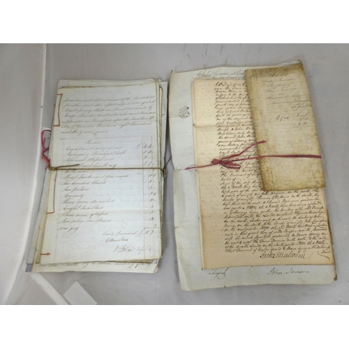 121 - Documents & Ephemera - Dumfriesshire - Scotland.  Early to late 19th century. Bundles ... 