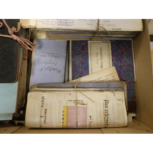 123 - Documents & Ephemera - Derby - Derbyshire.  1850's-early 1900's. Bundles of papers &am... 