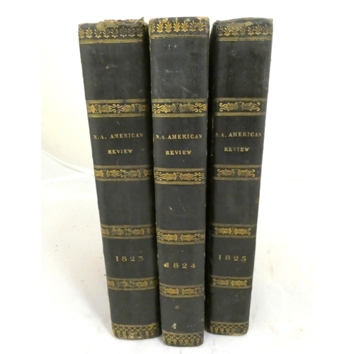 77 - CUMMINGS, HILLIARD & CO. (Pubs).  The North American Review. 3 bound vols. Half dark c... 