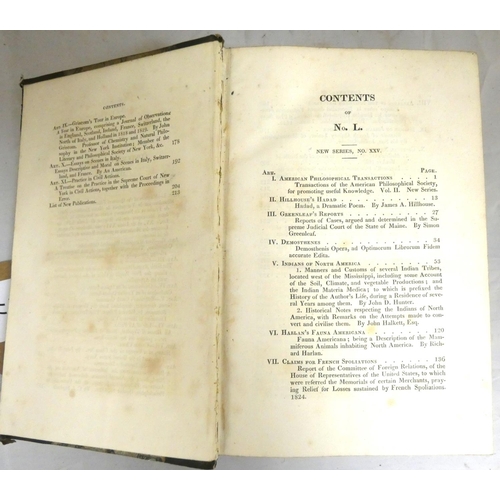 77 - CUMMINGS, HILLIARD & CO. (Pubs).  The North American Review. 3 bound vols. Half dark c... 