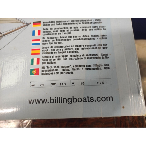 90 - Billing Boats. 1:75 scale wooden kit model of the Cutty Sark complete with box and instructions. No ... 