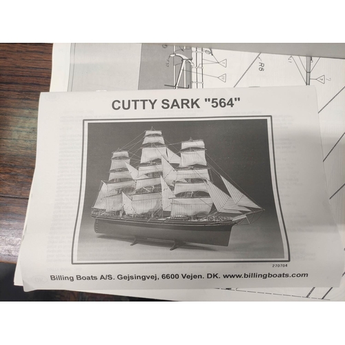 90 - Billing Boats. 1:75 scale wooden kit model of the Cutty Sark complete with box and instructions. No ... 